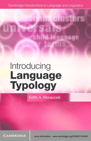 Cover image: Introducing Language Typology 1st edition 9780521193405