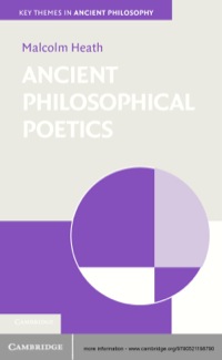Cover image: Ancient Philosophical Poetics 1st edition 9780521198790
