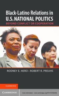Cover image: Black–Latino Relations in U.S. National Politics 1st edition 9781107030459
