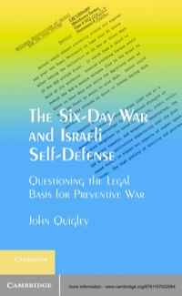 صورة الغلاف: The Six-Day War and Israeli Self-Defense 1st edition 9781107032064