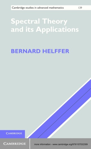 表紙画像: Spectral Theory and its Applications 1st edition 9781107032309