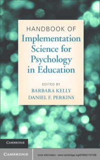 表紙画像: Handbook of Implementation Science for Psychology in Education 1st edition 9780521197250