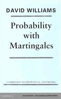 Cover image: Probability with Martingales 9780521406055