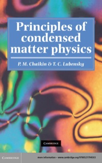 Cover image: Principles of Condensed Matter Physics 9780521794503