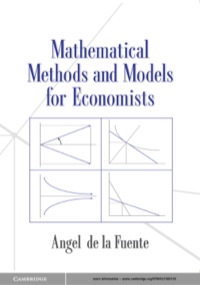 صورة الغلاف: Mathematical Methods and Models for Economists 9780521585293