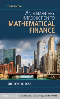 Imagen de portada: An Elementary Introduction to Mathematical Finance 3rd edition 9780521192538