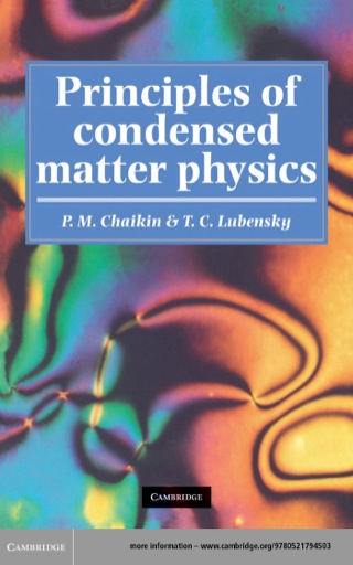 Cover image: Principles of Condensed Matter Physics 1st edition 9780521794503