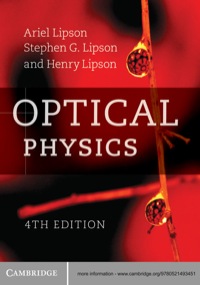 Imagen de portada: Optical Physics 4th edition 9780521493451