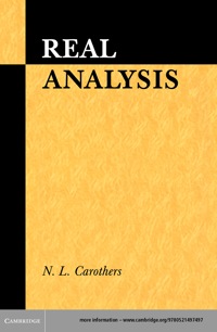 Omslagafbeelding: Real Analysis 1st edition 9780521497565