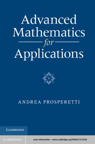 Cover image: Advanced Mathematics for Applications 1st edition 9780521515320