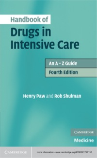 Imagen de portada: Handbook of Drugs in Intensive Care 4th edition 9780521757157