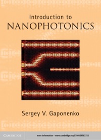 Cover image: Introduction to Nanophotonics 1st edition 9780521763752