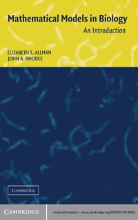 Imagen de portada: Mathematical Models in Biology 1st edition 9780521819800