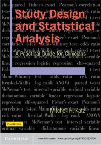 Cover image: Study Design and Statistical Analysis 1st edition 9780521534079