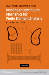 Cover image: Nonlinear Continuum Mechanics for Finite Element Analysis 2nd edition 9780521838702