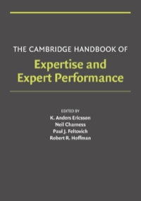 Omslagafbeelding: The Cambridge Handbook of Expertise and Expert Performance 1st edition 9780521840972