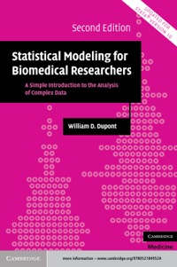 Cover image: Statistical Modeling for Biomedical Researchers 2nd edition 9780521849524