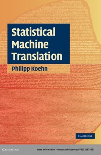 Cover image: Statistical Machine Translation 1st edition 9780521874151