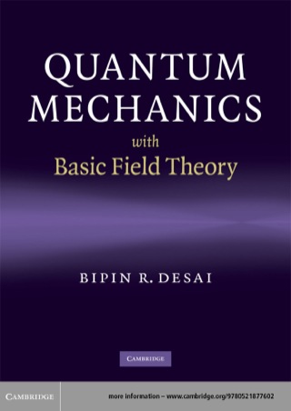 Imagen de portada: Quantum Mechanics with Basic Field Theory 1st edition 9780521877602