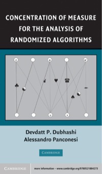 Cover image: Concentration of Measure for the Analysis of Randomized Algorithms 1st edition 9780521884273