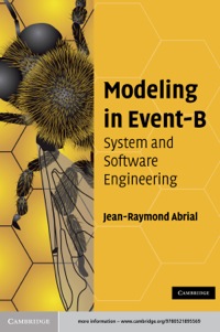 Cover image: Modeling in Event-B 1st edition 9780521895569