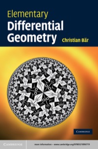 表紙画像: Elementary Differential Geometry 1st edition 9780521721493