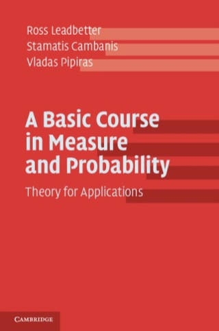 Cover image: A Basic Course in Measure and Probability 9781107020405