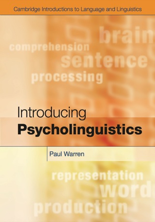 Cover image: Introducing Psycholinguistics 9780521113632