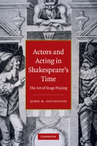 Cover image: Actors and Acting in Shakespeare's Time 9780521192507