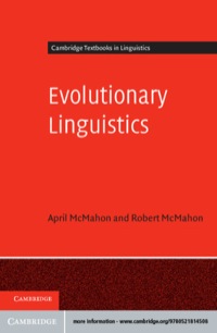 Cover image: Evolutionary Linguistics 9780521814508