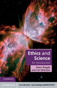 Imagen de portada: Ethics and Science 9780521878418