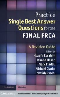 Imagen de portada: Practice Single Best Answer Questions for the Final FRCA 9781107679924