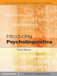 Imagen de portada: Introducing Psycholinguistics 1st edition 9780521113632