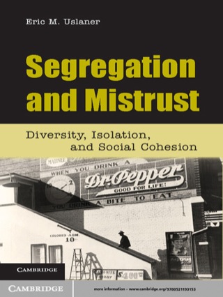Cover image: Segregation and Mistrust 1st edition 9780521193153