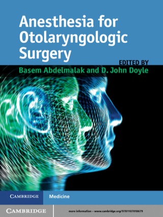 Cover image: Anesthesia for Otolaryngologic Surgery 1st edition 9781107018679