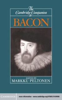 Cover image: The Cambridge Companion to Bacon 9780521435345