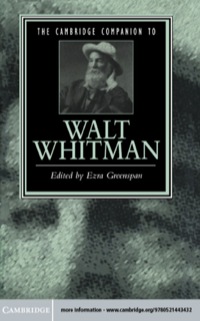 Immagine di copertina: The Cambridge Companion to Walt Whitman 9780521448079