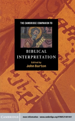 Omslagafbeelding: The Cambridge Companion to Biblical Interpretation 9780521485937