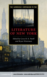 Imagen de portada: The Cambridge Companion to the Literature of New York 9780521514712