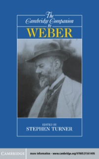 Imagen de portada: The Cambridge Companion to Weber 9780521567534