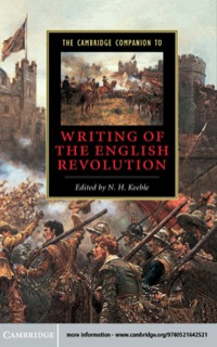 Cover image: The Cambridge Companion to Writing of the English Revolution 9780521642521