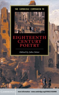 Imagen de portada: The Cambridge Companion to Eighteenth-Century Poetry 9780521650908