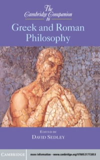 صورة الغلاف: The Cambridge Companion to Greek and Roman Philosophy 9780521772853