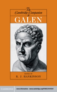 Immagine di copertina: The Cambridge Companion to Galen 9780521819541