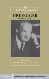 Imagen de portada: The Cambridge Companion to Heidegger 2nd edition 9780521821360
