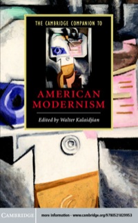 صورة الغلاف: The Cambridge Companion to American Modernism 9780521829953