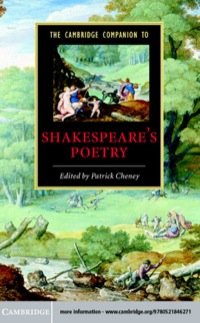 Cover image: The Cambridge Companion to Shakespeare's Poetry 9780521846271