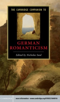 Imagen de portada: The Cambridge Companion to German Romanticism 9780521848916
