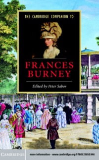Imagen de portada: The Cambridge Companion to Frances Burney 9780521850346
