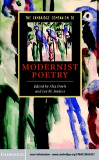 Cover image: The Cambridge Companion to Modernist Poetry 9780521853057
